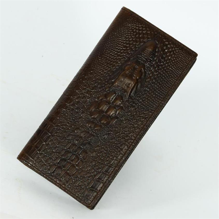 Portefeuilles nesitu Lange size vintage 100% echt lederen vrouwen mannen cowhide man portemonnee #m024wallets281y