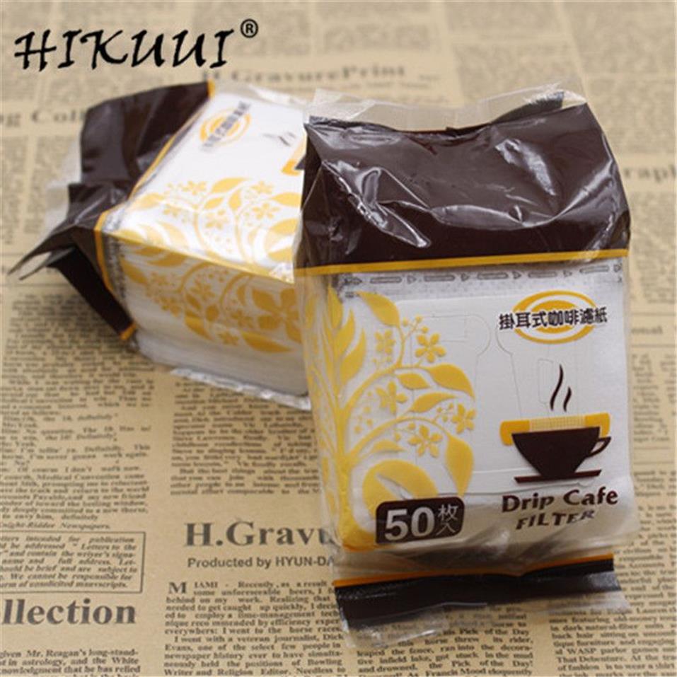 50 100 Combination Coffee Filter Påsar och Kraft Paper Coffee Bag Portable Office Travel Drip Coffee Filters Tools SET281H