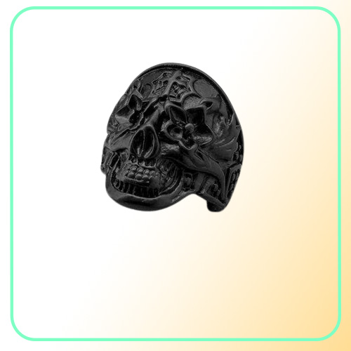 Skull Ring Punk Vintage Skeleton Rings GoldBlack Mens Mixed Rings Jewelry Whole Party Gift 2110121272227