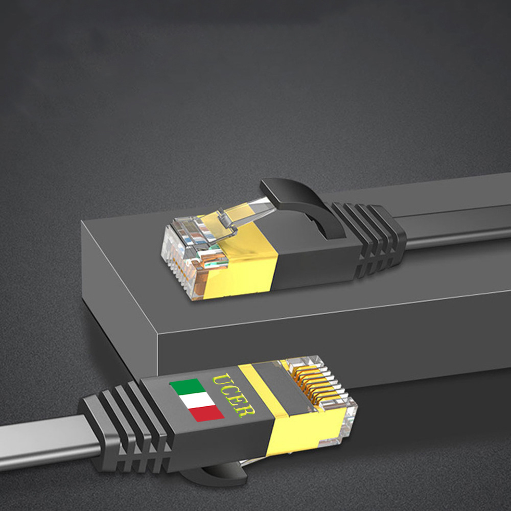 Ucer Ethernet -kabel LAN -kabel SFTP Rund RJ45 Nätverkskabel för routermodem PC -kabel
