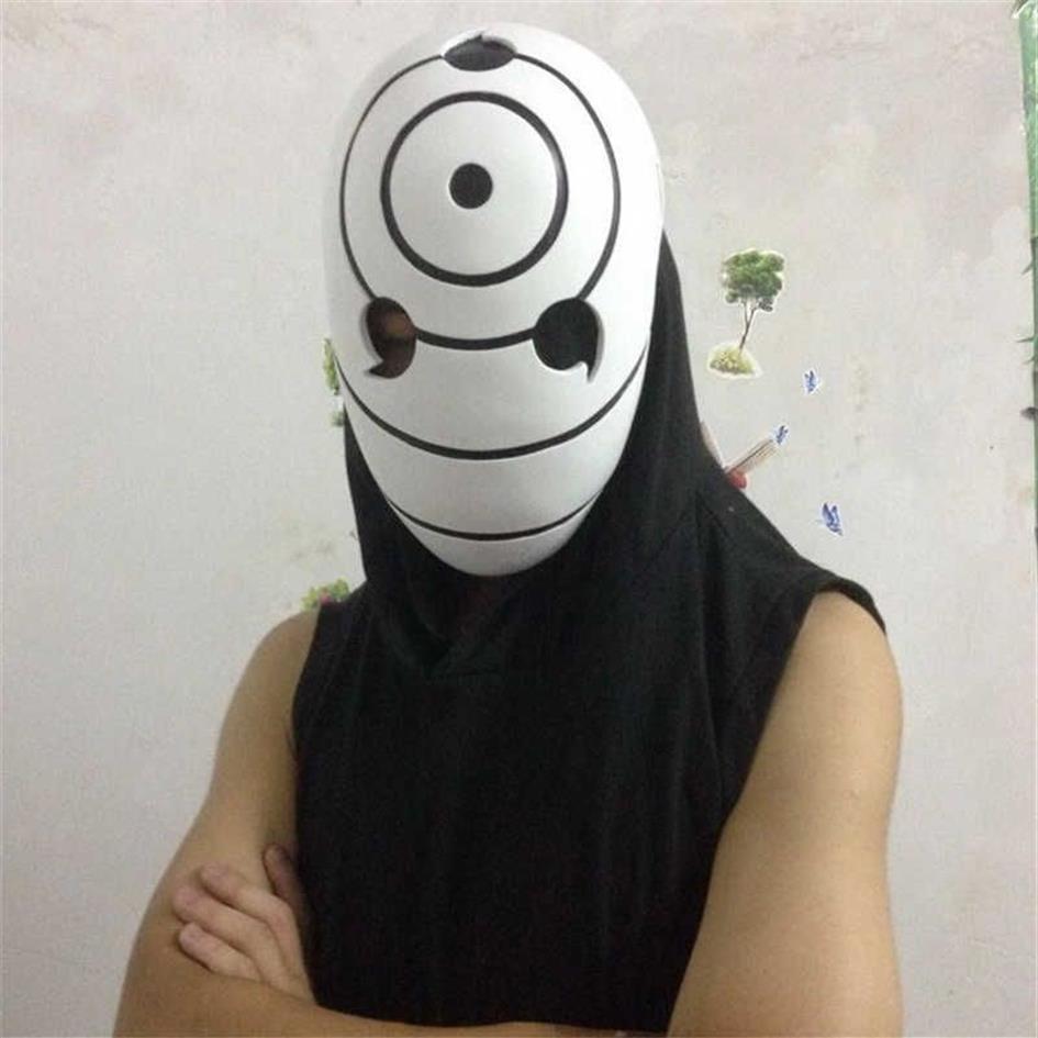 Giappone Anime Akatsuki Uchiha Mask Tobi Obito Ninja Madara Cosplay Costumi Resin S Halloween Party H0910222Y