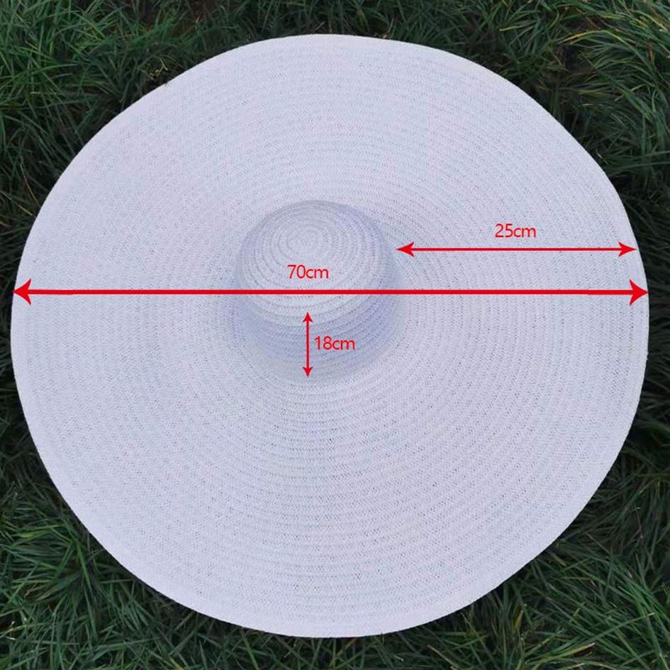 Sommer 25m Große Krempe Übergroße Faltbare Strand Hüte Für Frauen Falten Stroh Hut Sonnenschutz Party Reise Hut Drop 220712261x