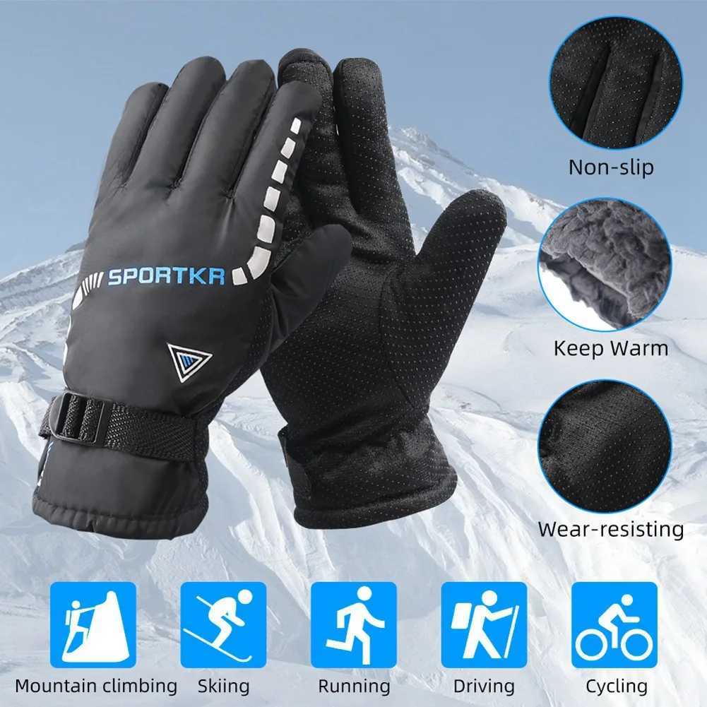 Ski Gloves Men Winter Ski Gloves Windproof Thermal Outdoor Sport Cycling Bike Gloves Bicycle Motorcycle Hiking Cam Hand Warm GlovesL23118