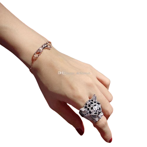 S925 Sterling Silver Full drilling Leopard Bracelet brands Luxury high end Women039s Bracelet Prom Party Tren7496350