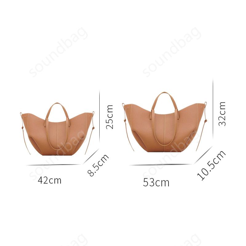 10A Cyme Cowhide Tote - Winged Design & Bucket French Elegance: Dual Carrying Options geunine leather designer handbag large size shopping soft hobo crossbag