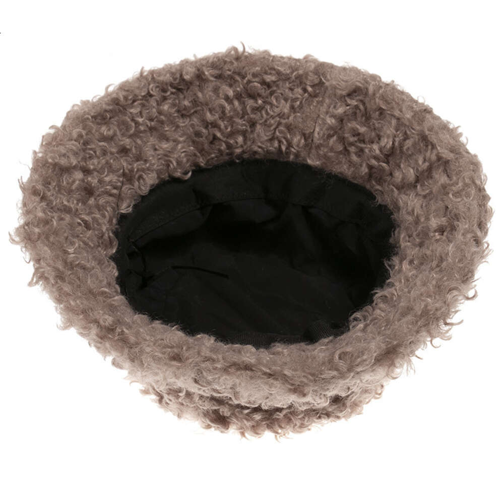 Fisherman 's Female Autumn/Winter Curly Veratile Lamb Hair Bowl Netizens 유명인 같은 패션 브랜드 Winter Hat Male