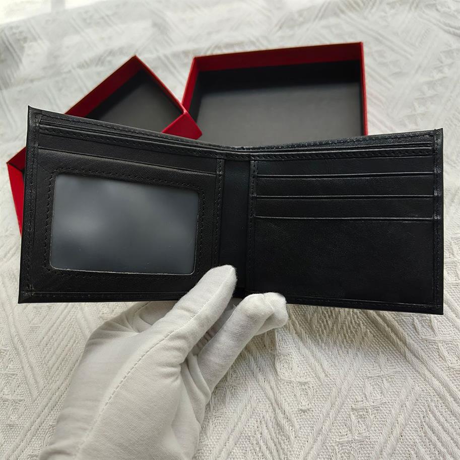Man Leather Purse Luxury Designer Card Holder Designer Coin Pocket unisex plånböcker Fashion Bag Portfolio kommer med Box266K