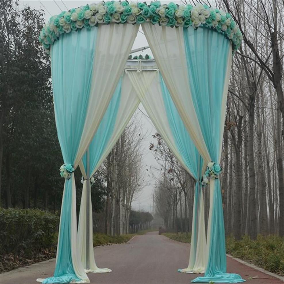 Décoration de fête, cadre de fond de mariage réglable en métal rond, pavillon de princesse, cercle extérieur, décoration de fête 273G