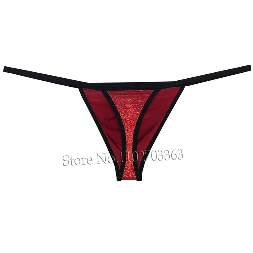 Homens flash brilhante gelo seda mini biquíni g-string jockstraps tanga esporte camisa calças grátis roupa interior