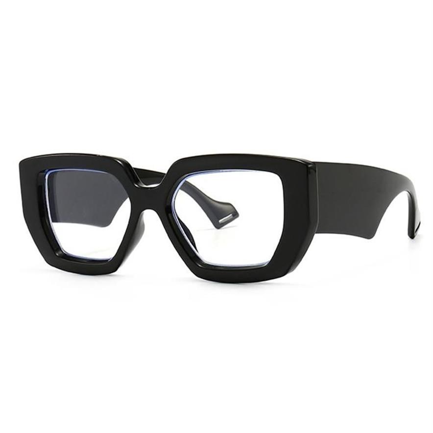 サングラスブランドの処方メガネフレームフレーム特大の正方形のコンピューター透明な女性眼鏡