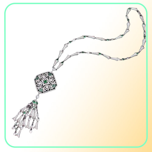 Brand Fashion Party Feest sieraden voor vrouwen Banquet Tassel Pendant Crystal Necklace Hyperbole ketting Fijn kostuum sieraden1914828