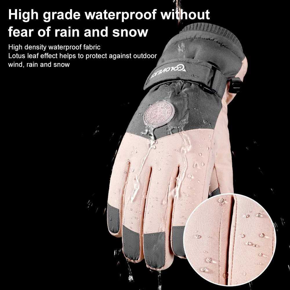 Ski Gloves Waterproof Ski Gloves Thermal Touchscreen Snowboard Gloves Warm Winter Snow Gloves Windproof Bike Cycling Gloves Fits Men WomeL23118