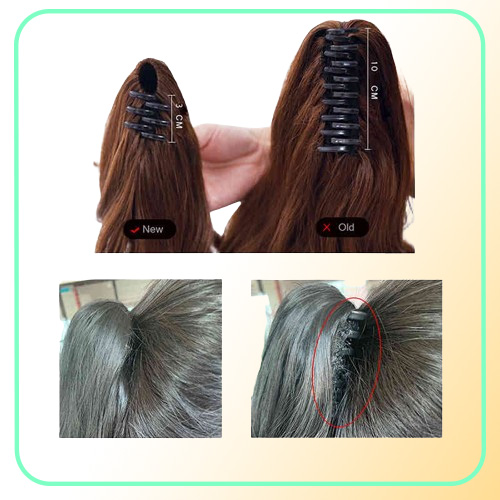 Ombre Curly Hair Ponytail Extensions Klaue gefälschter Pony Schwanz Haarthaar 2020 Afro langer Clip Synthetische blonde rosa wellige wig8617052