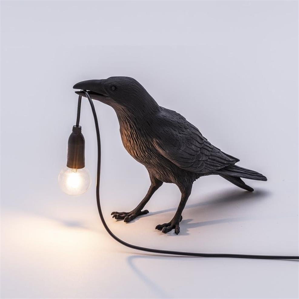 Lampe de table oiseau Seletti italien lumière oiseau lampe de bureau LED animal oiseau chanceux salon chambre lampe de chevet décor à la maison luminaires 10332h