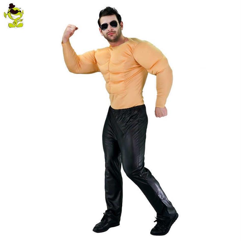 Nowy przylot mięśni Top mężczyźni Mięso Mięsień najlepsze kostiumy dla dorosłych cosplay halloween zabawny silny człowiek rola odgrywać kostiumy g0925233z