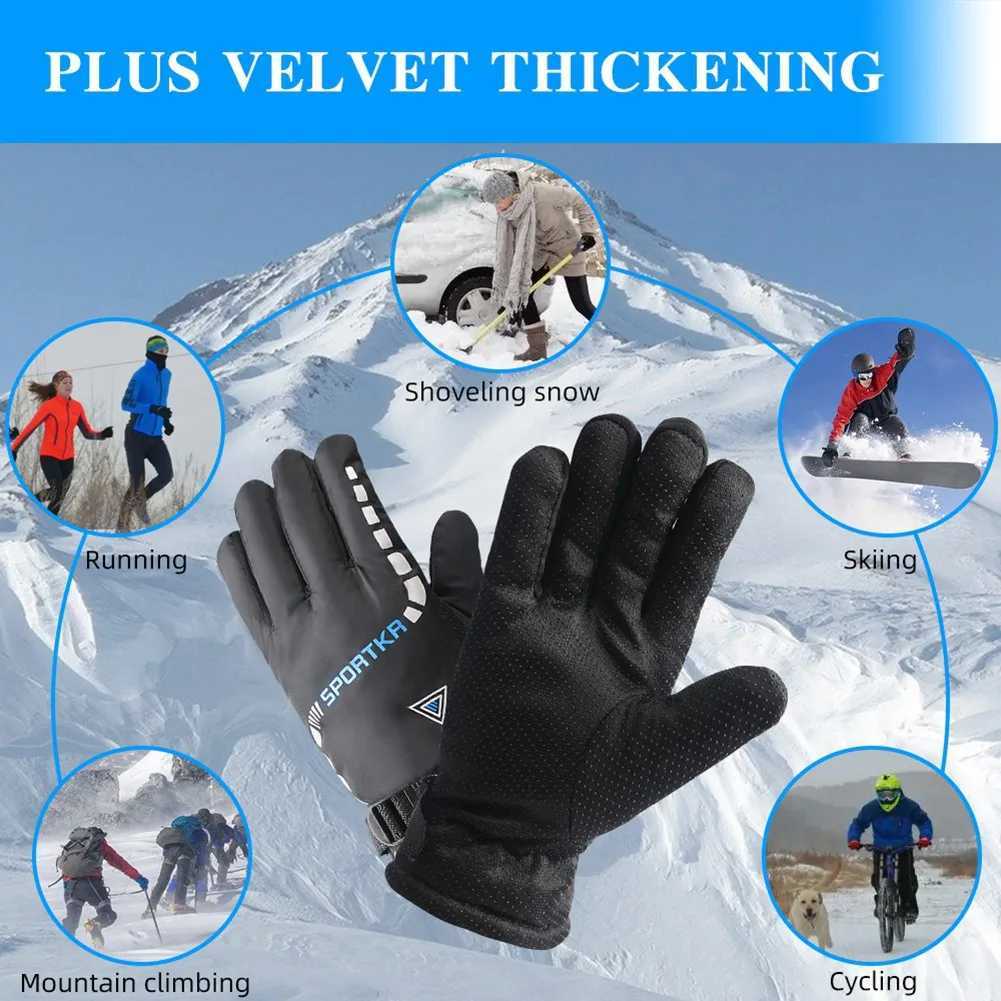 Skihandschoenen Waterdicht Winter Warm Skiën Fietshandschoenen Antislip Dikte Thermische Sport Kampeerhandschoenen voor Heren Dames Reizen HandschoenenL23118