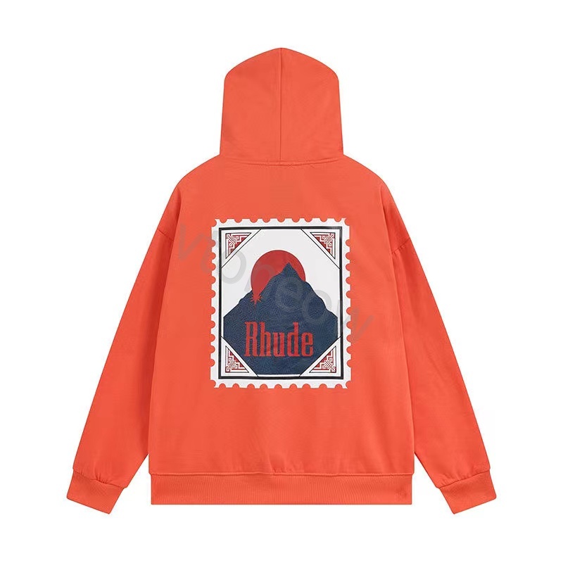 Rhude hoodie 24designer heren hoodie met letterprint losse lange mouwen hoodies mode sport hoodie voor mannen vrouwen hoge kwaliteit luxe merk sweatshirt Amerikaanse maat