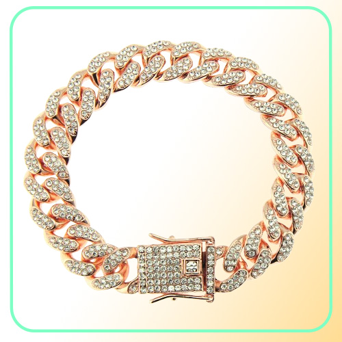 2020 braccialetti d'oro Gioielli Diamond Iced Out Miami Cuban Link Catena Bracciale MENS HIP HOP GIETYRY3965964