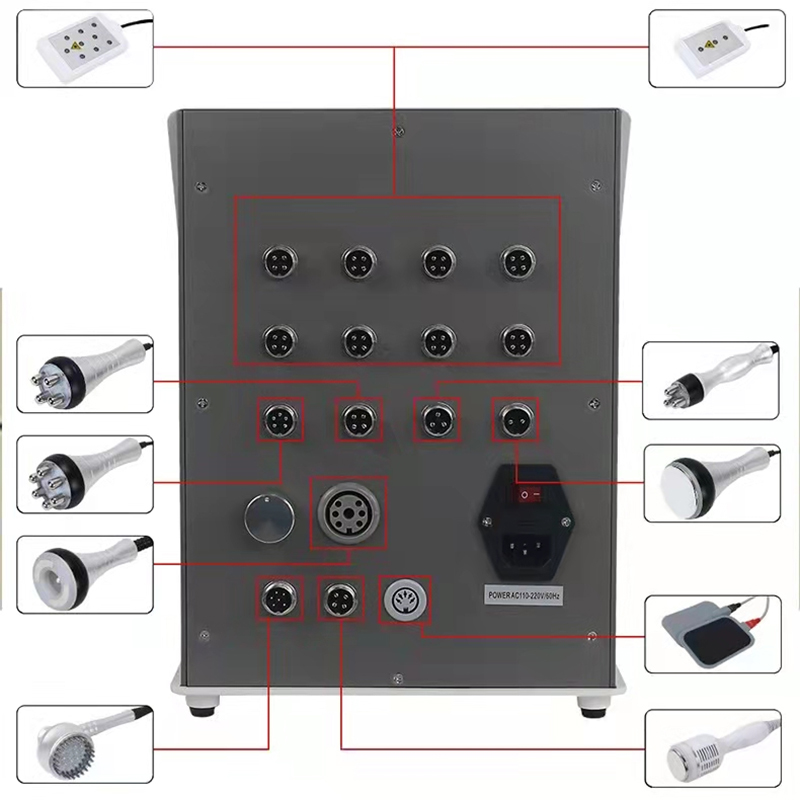 Multifunktionell bantmaskin Cavitation RF Laser EMS Cold Photon Light Therapy 40K Ultrasonic Radio Frekvens Kropp Lyftande hud åtdragning Vikt Fettförlust