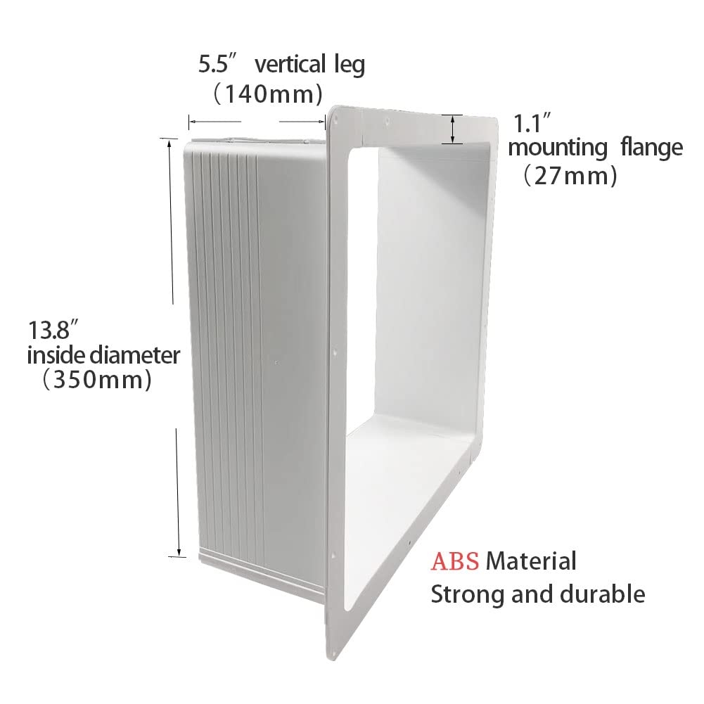 Interior de guarnición de ventilación de material ABS, reemplazo de guarnición de línea de ventilación de radio profundo interior, pata vertical de 5,5