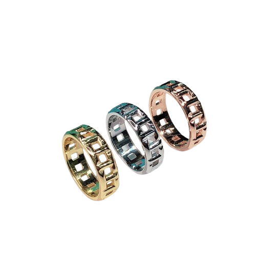 Hip Hop Punk Fashion Gold Rings Gold Rings Women for Gift Lussuosi gioielli di qualità superiore di qualità Smooth Surface Lovers Ring288B7953894