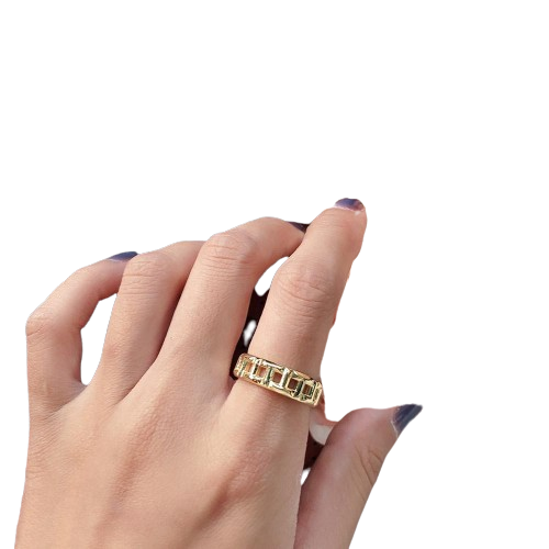 Hip Hop Punk Fashion Gold Rings Gold Rings Women for Gift Lussuosi gioielli di qualità superiore di qualità Smooth Surface Lovers Ring288B7953894