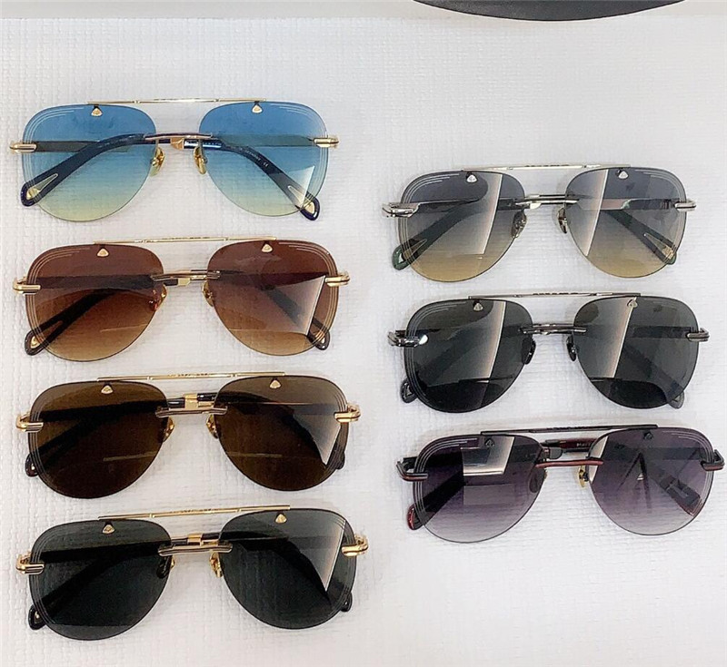 New fashion design men sunglasses Z006 K gold frame rimless pilot lens avant-garde and generous style high-end outdoor UV400 protection glasses