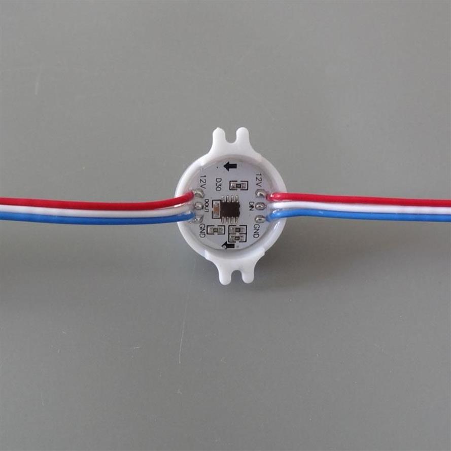 DC12V WS2811 30mm Diameter Diffused Full Color 3 LEDS RGB SMD Programmerbar Pixel LED -modul för skyltmoduler261y