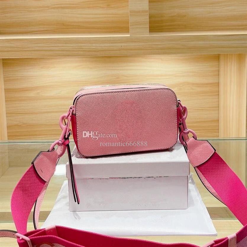 Çok renkli kamera çantası tasarımcı çanta kadın geniş omuz kayışları omuz çantaları t op kaliteli cüzdan marka crossbody flap201m