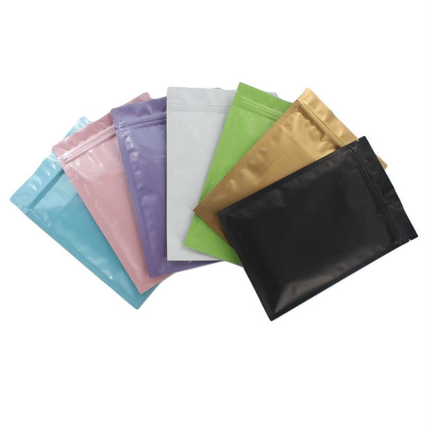 Custom Accept Colorful Heat Sealable Ziplock Packaging Bag Pouch Reclosable Flat Aluminum Foil Zip lock Plastic Bags 201021236U