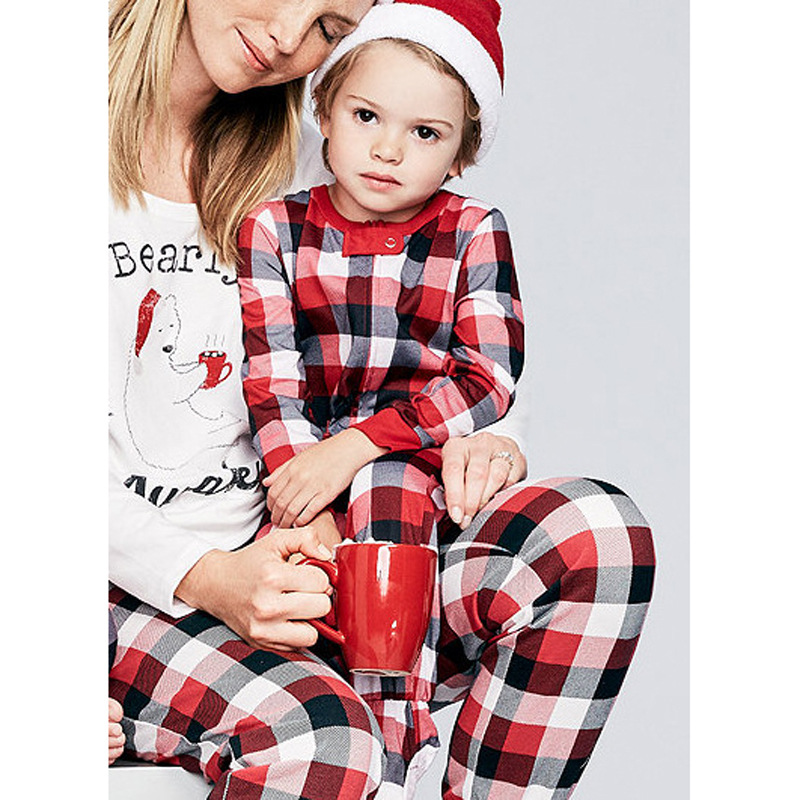 Matching Family Pajama Sets Cozy Christmas Parent-Child Pajama Holiday Sleepwear Homewear Xmas Pjs Loungewear