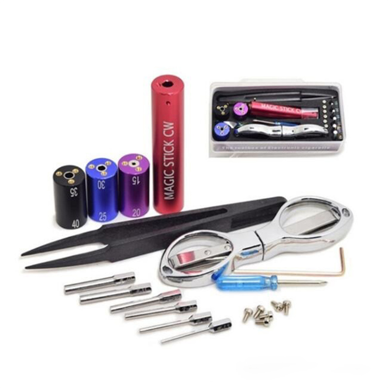 Annan elektronik Magic Stick CW RDA Tool Kit 6 i 1 spolarjigpackningspolare Värmtråd 7 Färger Verktyg för RBA Atomizers Handverktyg