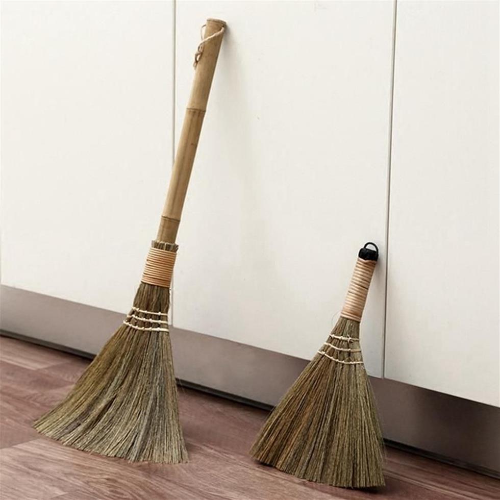 Handmade Sweeping Broom For Household Duster Cleaning Tool Useful Straw Braided Home Cleaning Broom Long Section228g