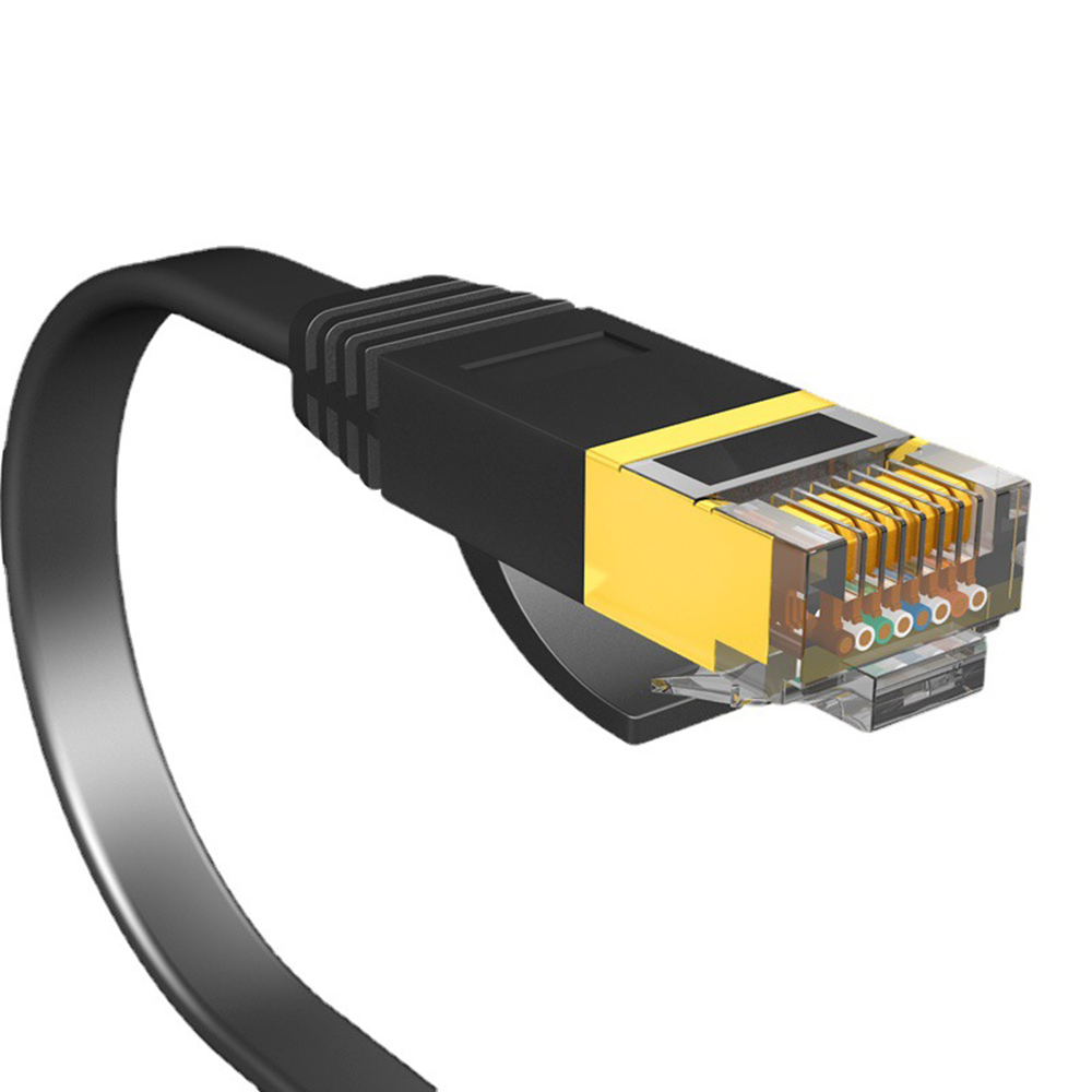ETWORK CABLECONNECTORS UCER Ethernet Cable LAN CABLE SFTP Rund RJ45 Nätverkskabel för routermodem PC PS4 Patch Cable
