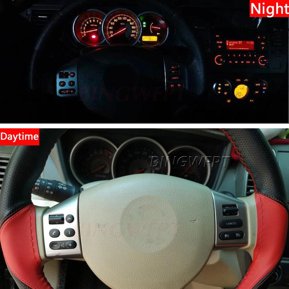 Wysokiej jakości przyciski dla Nissana Livina dla Nissana Tiida dla sylphy oryginalne przyciski sterowania kierownicy z podświetleniem