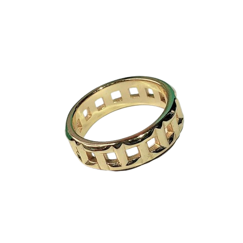 Hip Hop Punk Fashion Gold Rings Gold Rings Women for Gift Lussuosi gioielli di qualità superiore di qualità Smooth Surface Lovers Ring288B7953894