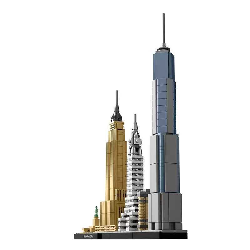 Giocattoli veicoli New York City Architettura Skyline Building Building Buildings Edifice Bricks Town Street 21051 Tokyo Skyline Toys for Children Giftsl231114