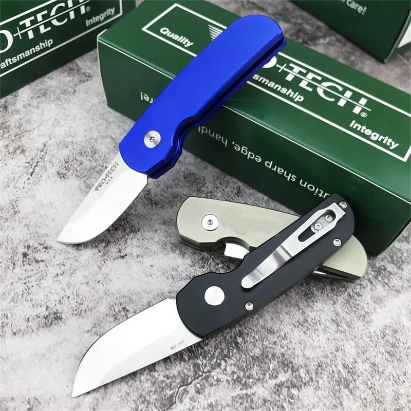 Protech 2203 Mini Godfather AUTO Folding Knife Stainless Steel Blade T6-6061 Aluminum Alloy Tactical Automatic Knifes Outdoor Survival Defense Knives 3300