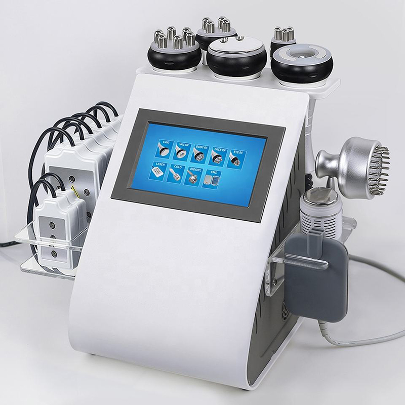 Machine amincissante pour le corps à usage domestique 9 en 1, cavitation RF, laser Lipo, brûle les graisses, réduit le raffermissement de la peau, lifting du visage, EMS Photon, rajeunissement de la lumière, marteau froid