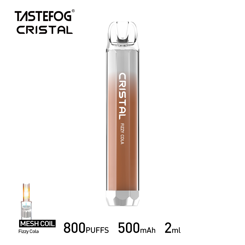 Wholesale 800 Puffs Disposable Vape Tastefog Crystal 800 Puffs 2 ml 550mAh Cigarette électronique TPD CERTIFICATION 10 Flavour Fast Livraison