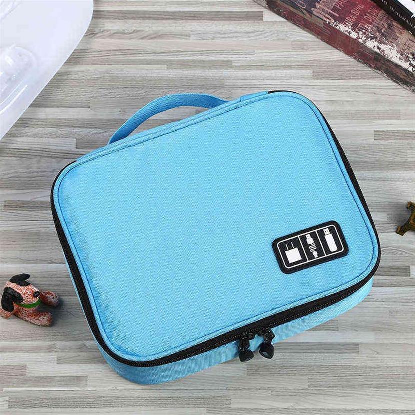 Multifunction Digital Storage Bag USB Data Cable Earphone Wire pen Power bank Organizer Portable Travel Kit Case Pouch 211102314I