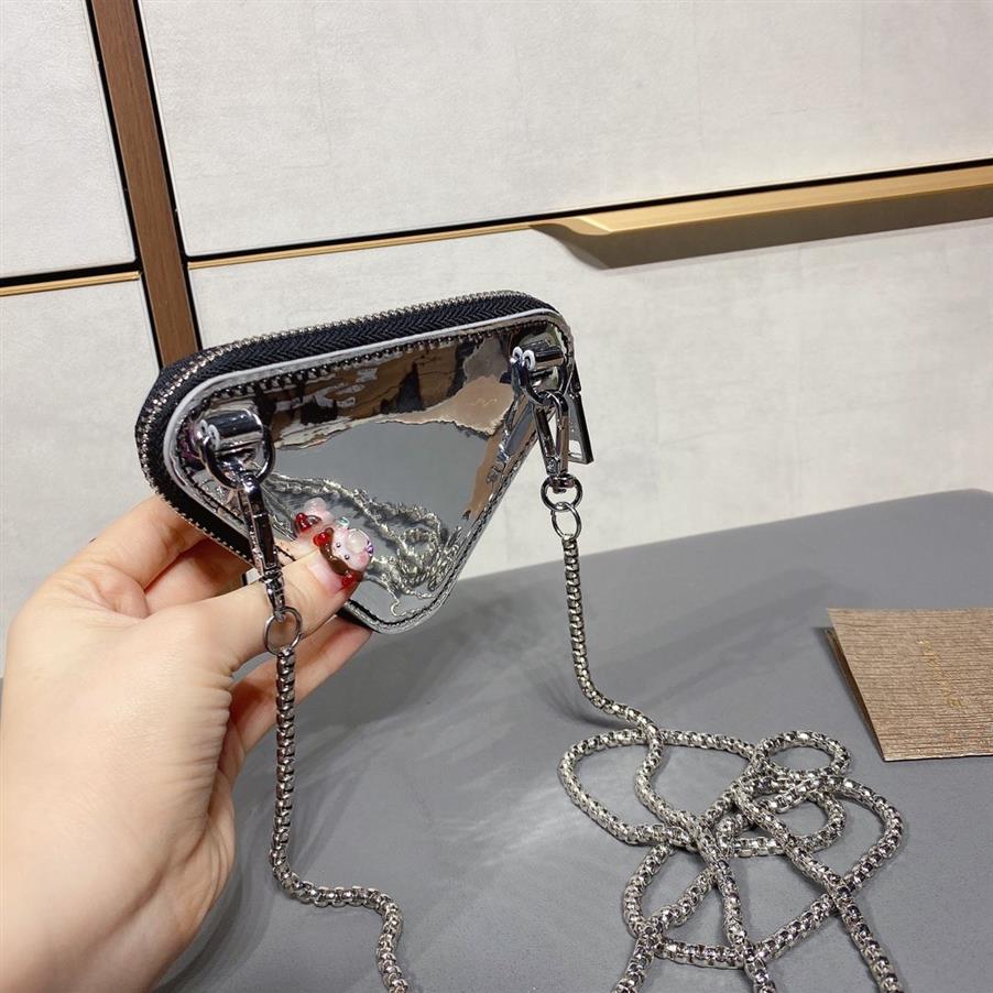 2021 new fashion trend mini triangle bag exquisite change purse fashionable gadget lady single shoulder oblique straddle bag size 268c