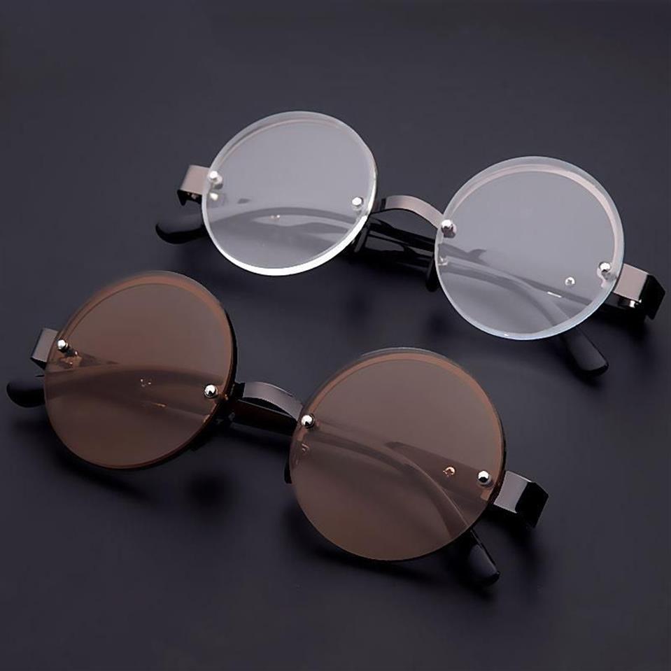 Zonnebril Retro Ronde Anti-vermoeidheid Leesbril Vrouwen Mannen Thee Clear Lens Glas Presbyopie Frame Dioptrie 1 0-4 0267r