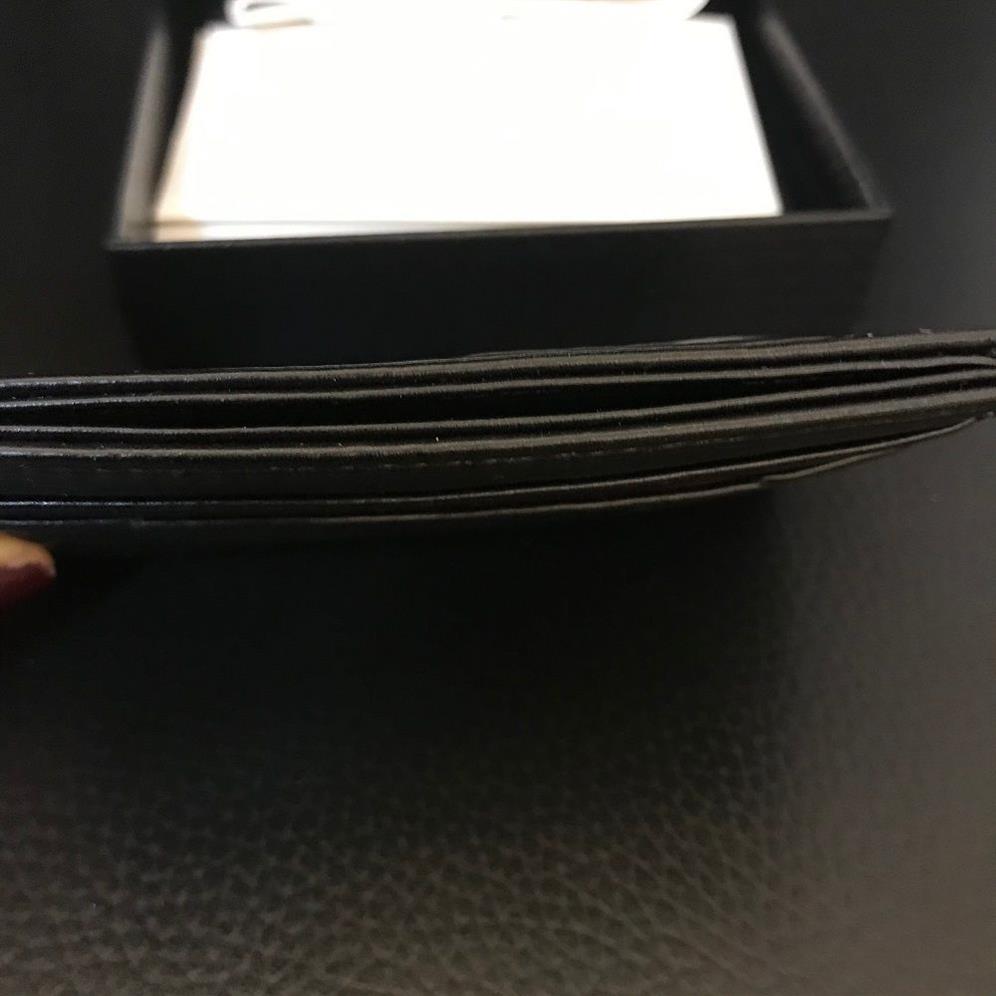 حامل بطاقة أزياء الرجال حاملي بطاقات النساء الأسود بو محفظة عملة محفظة الجيب الجيب فتحة الجيب من الجلد الأصلي مع 2283
