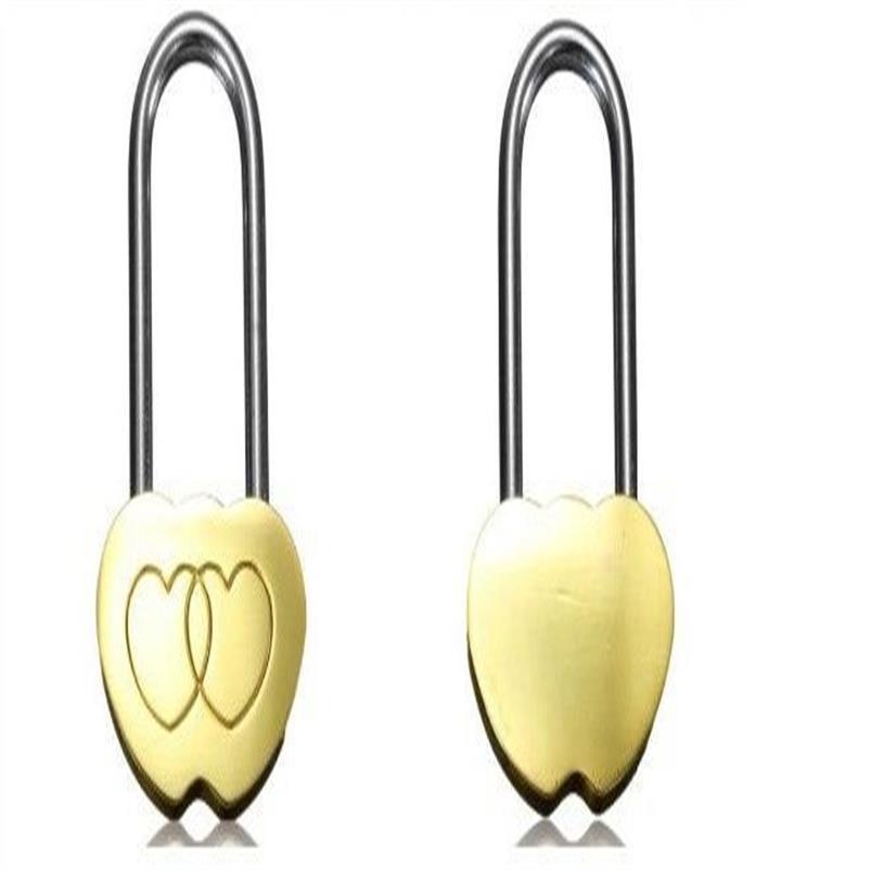 100 pièces cadenas amour serrure gravé Double coeur saint valentin anniversaire cadeaux 279y