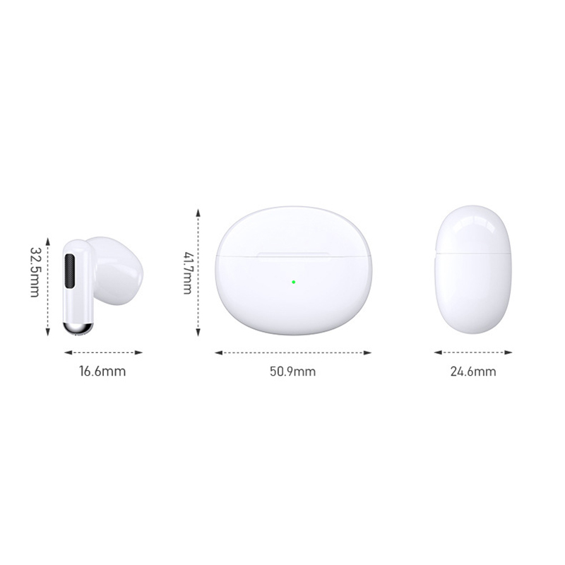 Fones de ouvido sem fio Hi-Fi Sound para telefone/Android/Xiaomi Bluetooth 5.2 Fones de ouvido 6H Playtime Mic com cancelamento de ruído integrado ENC IPX5 Fone de ouvido intra-auricular à prova d'água