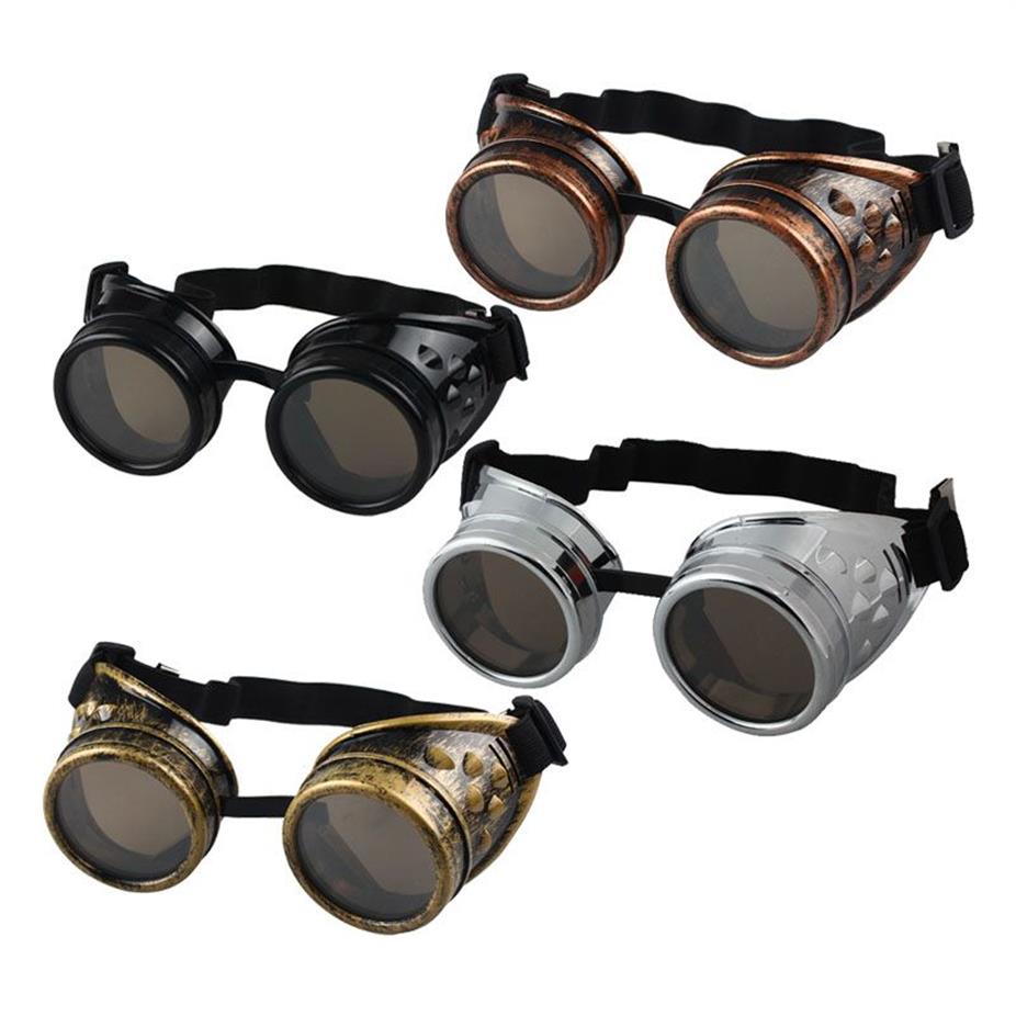 Hele-Unisex Vintage Victoriaanse stijl Steampunk-bril Lassen Punk-bril Cosplay-bril Zonnebril Heren Dames Ey260m