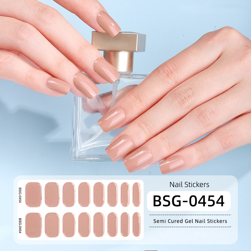 Bandes d'ongles en gel semi-durci pour 20 autocollants pour ongles en gel de qualité salon et longue durée