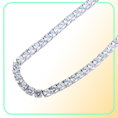 Hip hop masculino tênis corrente colar jóias ouro diamante gelado correntes colares longos 5mm269q3335822
