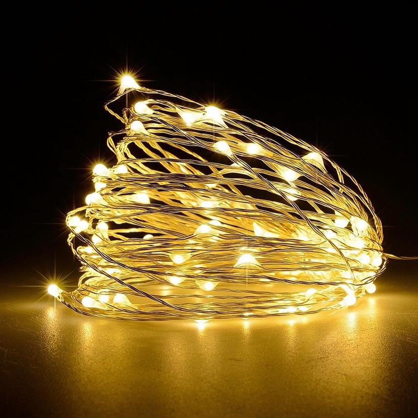 11m 21m 31m 41m LED lampe solaire extérieure LED chaîne lumières fée vacances fête de Noël guirlande solaire jardin étanche Lights249Y